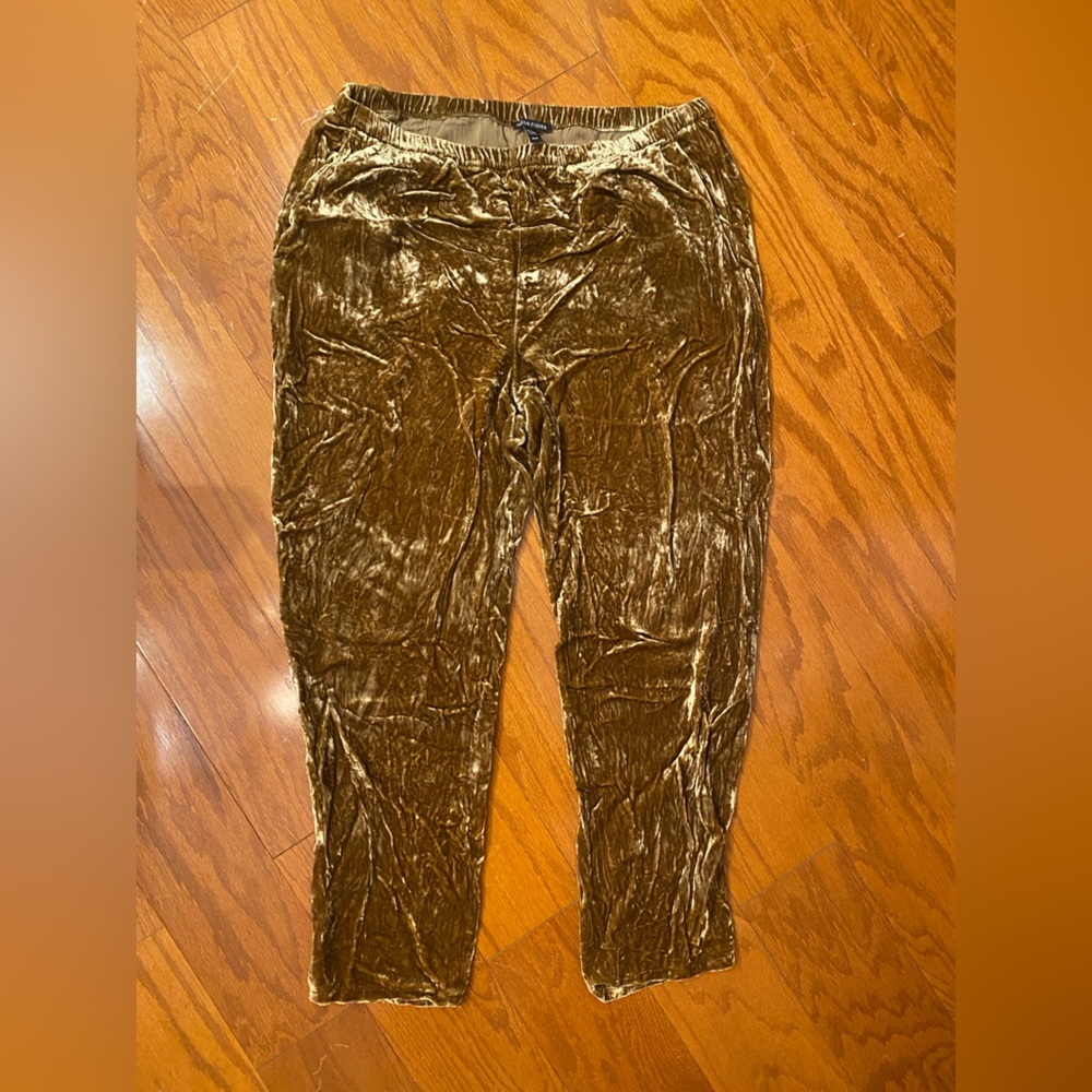 Eileen Fisher Velvet Pants in GOLD Medium